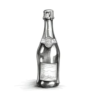 glass champagne bottle photo