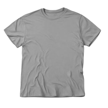 Gray T-Shirt Mockup isolated on white background. photo