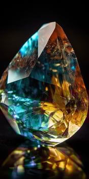 Photo of topaz mineral stone close up, macro.