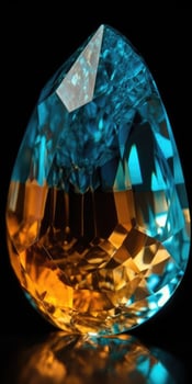 Photo of topaz mineral stone close up, macro.