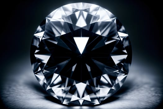 A Close Up Of A Diamond On A Black Background. photo