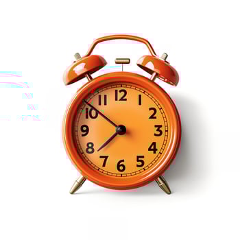 Alarm Clock on White Backgroud photo