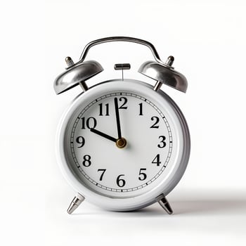 Alarm Clock on White Backgroud photo