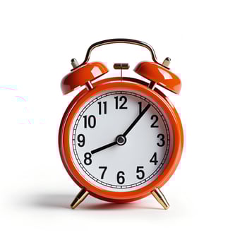 Alarm Clock on White Backgroud photo
