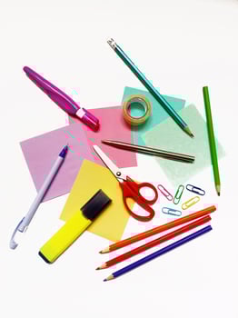 stationery for school and office photo