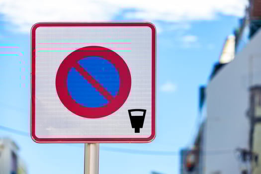 Parking meter street sign photo