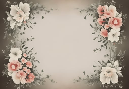 Artificial vintage style abstract print floral Background photo