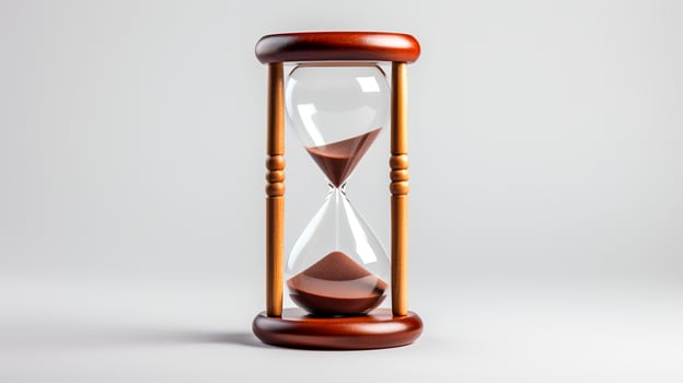 Photo of Minimalis hourglass isolated on white background