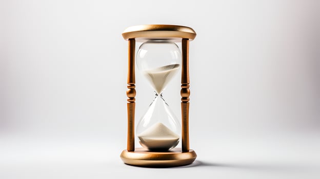 Photo of Minimalis hourglass isolated on white background