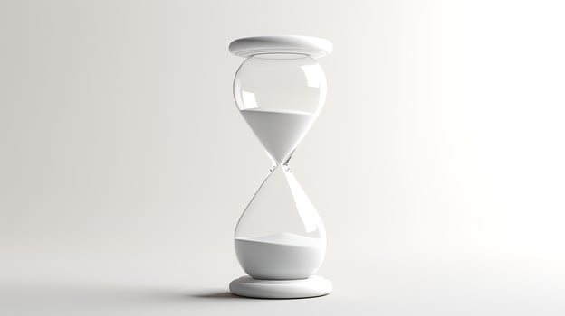 Photo of Minimalis hourglass isolated on white background