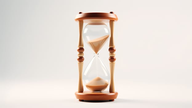 Photo of Minimalis hourglass isolated on white background