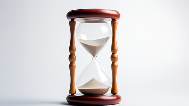 Photo of Minimalis hourglass isolated on white background