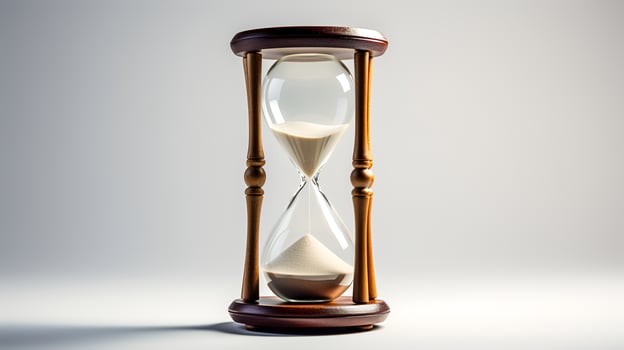 Photo of Minimalis hourglass isolated on white background