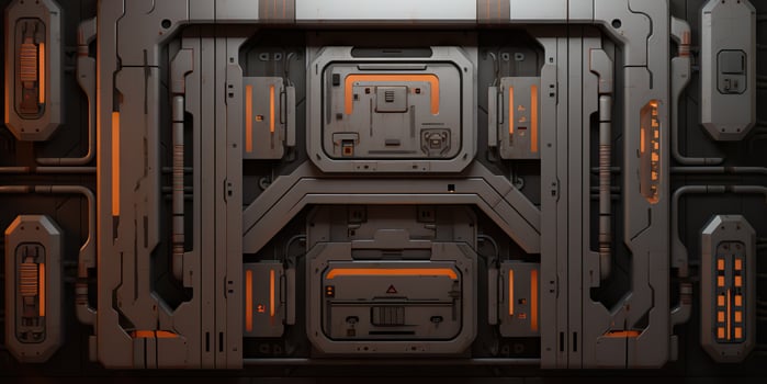 . . Sci fi future technology space galaxy ship decoration door panel hud. Graphic Art photo