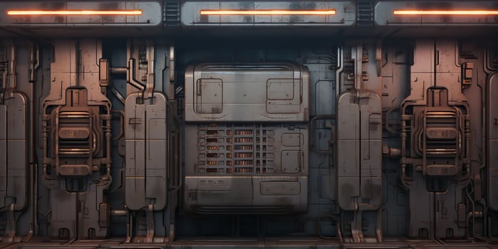. . Sci fi future technology space galaxy ship decoration door panel hud. Graphic Art photo