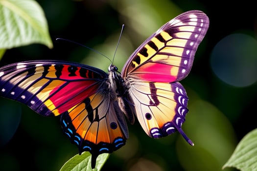 Vibrant Butterfly in Flight. . photo