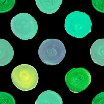 Abstract seamless pattern with green polka dots. Bright green circles for design. Wrapping paper, scrapbooking, stylish print, cover, postcard, printing photo