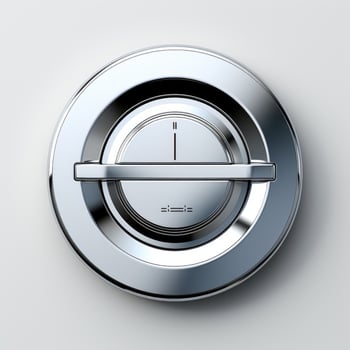 Metal power button. photo