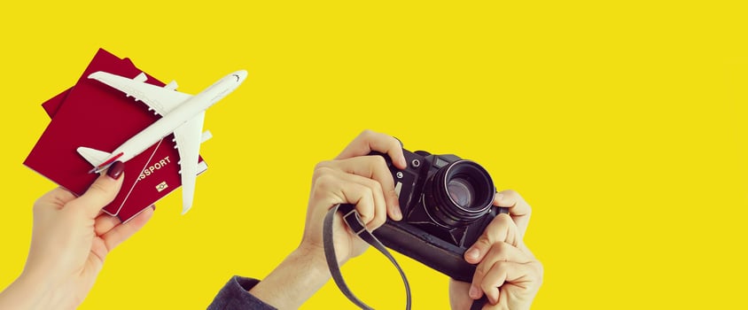People planning holiday adventurous icons photo
