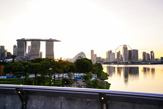 Marina Bay Sands is a large integrated resort. Located at Marina Bay Singapore It is the most expensive casino building in the world. photo