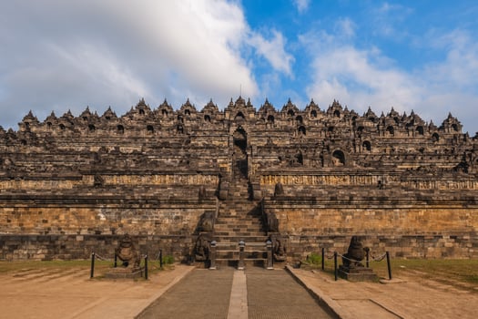 Borobudur or Barabudur, a Mahayana Buddhist temple in Magelang Regency, Java, Indonesia photo