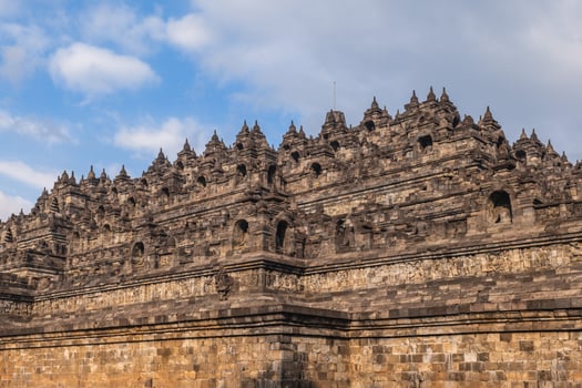 Borobudur or Barabudur, a Mahayana Buddhist temple in Magelang Regency, Java, Indonesia photo