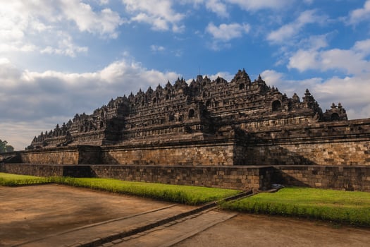 Borobudur or Barabudur, a Mahayana Buddhist temple in Magelang Regency, Java, Indonesia photo