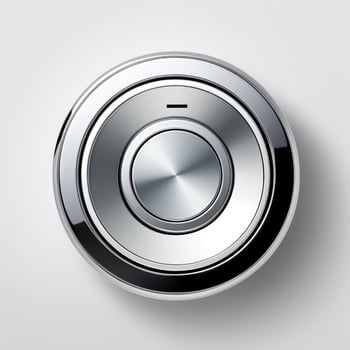 Metal power button. photo