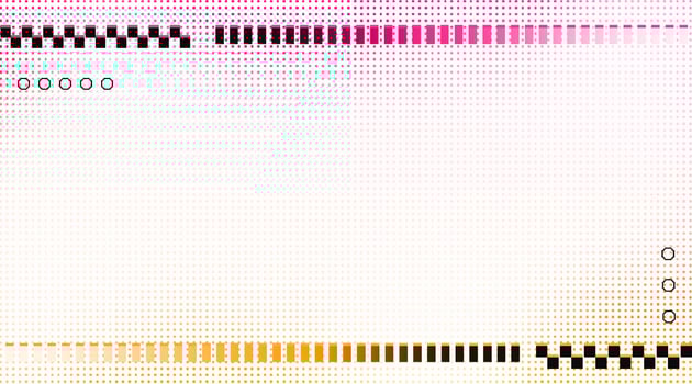 Gradient Pink And Yellow Points Pattern Abstract Background On White photo
