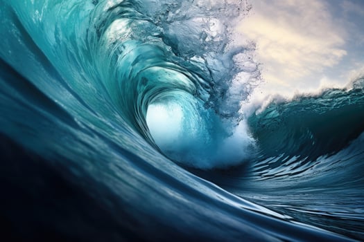 Large stormy ocean wave. photo