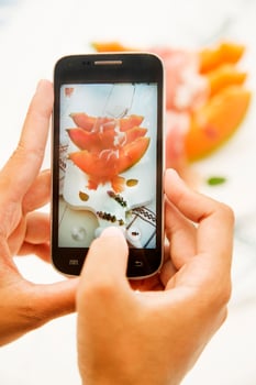 Ham and melon photo