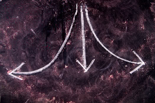 a chalk drawing of a man and a woman photo