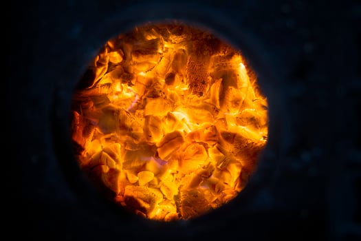Glowing embers Wood photo