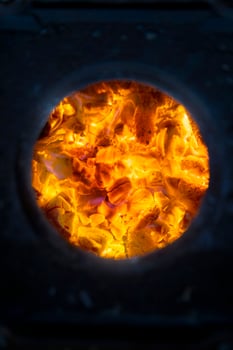 Glowing embers Wood photo