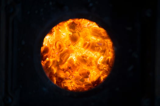 Glowing embers Wood photo