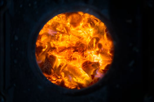 Glowing embers Wood photo