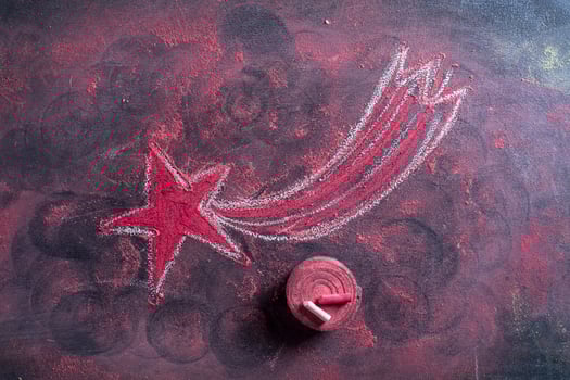 Star red christmas photo