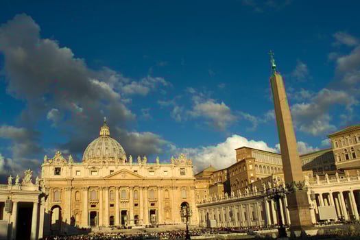 The Basilica of St. Peter at dawn photo
