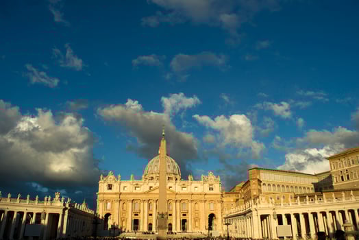 The Basilica of St. Peter at dawn photo