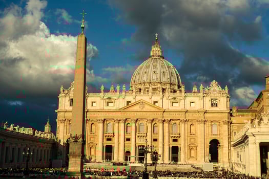 The Basilica of St. Peter at dawn photo