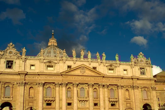 The Basilica of St. Peter at dawn photo