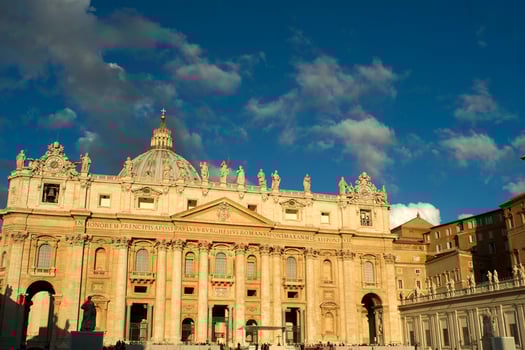 The Basilica of St. Peter at dawn photo