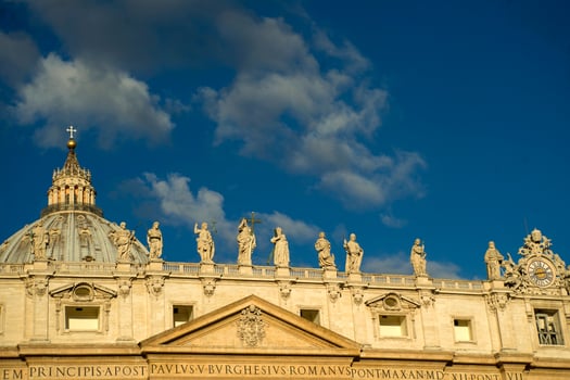 The Basilica of St. Peter at dawn photo