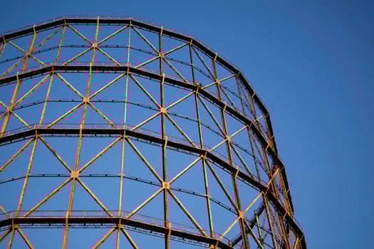 Old gasometer in Rome photo