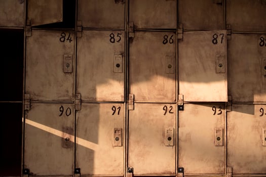 Old public lockers photo