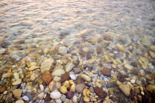Stones in the river bed photo