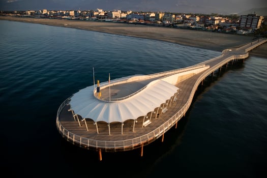 View on the pier of Camaiore photo