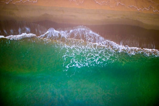 Sea waves on the beach photo