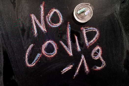Corona-virus written photographic representation photo
