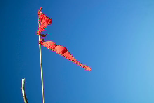 Women's swimsuit to dry in the wind as a flag photo